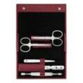 Zwilling Beauty - Maniküre Pediküre Set 5tlg. Mit Nagelschere, Leder, Rot - classic Nail Set