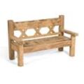 Sonnenpartner - Sitzbank Jumbo 160 cm Teakholz Old Teak 3-Sitzer Bank Gartenbank