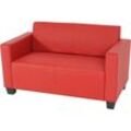 Neuwertig] 2er Sofa Couch Moncalieri Loungesofa Kunstleder rot