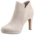 High-Heel-Stiefelette TAMARIS Gr. 41, beige (ecru) Damen Schuhe Abendmode, High-Heel-Stiefelette, Ankleboots im femininen Look