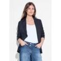 Kurzblazer CECIL Gr. XS (36), blau (casual denim blue) Damen Blazer im Blazer-Style