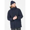 Parka WHISTLER "Bluff", Herren, Gr. L, blau, 92% Polyester, 8% Elasthan, unifarben, sportlich, ohne Ausschnitt, Jacken, mit wasserdichten Eigenschaften