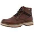 Winterboots TOM TAILOR, Herren, Gr. 44, braun (braun used), Lederimitat, Textil, unifarben, kontrastfarbene Details, modisch, Schuhe, Blockabsatz,Schnürboots,Outdoorschuh, Reißverschluss, Weite G (=weit)