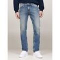 Slim-fit-Jeans TOMMY JEANS Gr. 32, Länge 32, blau (denim medium) Herren Jeans Destroyed-Effekt, verschieden Waschungen