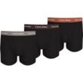 Trunk "TRUNK 3PK", Herren, Gr. M (50), b, rock ridge, fudge, bruchetta wbs, Jersey, Obermaterial: 95% Baumwolle, 5% Elasthan, CALVIN KLEIN UNDERWEAR, körpernah, Unterhosen, mit Calvin Klein Logo-Elastikbund (3 Stück)