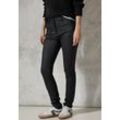 Stoffhose CECIL "VICKY" Gr. 32, Länge 32, schwarz, Damen, Web, Obermaterial: 76% Viskose, 21% Nylon, 3% Elasthan, unifarben, Hosen, beschichtet, im 5-Pocket-Stil