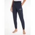 Jogginghose TOMMY HILFIGER UNDERWEAR "TRACK PANTS" Gr. S (36), N-Gr, schwarz (desert, sky), Damen, Sweatware, Obermaterial: 50% Baumwolle, 50% Polyester, meliert, Hosen, mit Markenlogo-Aufdruck