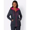 Langjacke FEEL GOOD Gr. 36/38, blau (marine, pink), Damen, 60% Baumwolle, 40% Polyester, Jacken