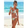 Triangel-Bikini SUNSEEKER "Allis" Gr. 32, Cup A/B, gelb (weiß, gelb), Damen, Polyamid, Microfaser, Bikini-Sets, mit 3 Tragevarianten