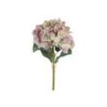 Chic Antique Fleur Hortensie mit Blättern, H52 cm, rosa