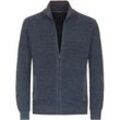 Strickjacke CASAMODA "CASAMODA uni" Gr. L, blau (mittelblau) Herren Strickjacken