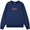 Sweatshirt LEVI'S KIDS Gr. 18M (86), blau (naval academy) Baby Sweatshirts mit großer Logo-Stickerei