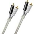 Oehlbach D1C2602 Cinch Audio Anschlusskabel [2x Cinch-Stecker - 1x Cinch-Stecker] 1.50 m Silber