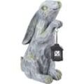 Beliani - Dekofigur Hasenform Grau aus Leichtbeton 37 cm Outdoor Außenbereich Gartendeko Osterdeko Dekoration Wohnaccessoires Osterhase