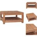 Couchtische - Living Couchtisch 68x67x35 cm Massivholz Teak