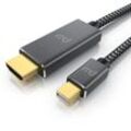 Primewire 4k Mini Displayport 1.4 zu Hdmi 2.0 Kabel - Mini DP Adapter - 4k@60Hz - Thunderbolt 1-2 - Audio und Video - für MacBook, Surface Pro, Lenovo - 3m