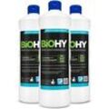 BiOHY Profi Fensterreiniger, Glasreiniger, Fensterputzmittel, Bio-Konzentrat 3er Pack (3 x 1 Liter Flasche)