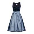 Midi Dirndl Luna Samt Blau