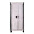 Garderobenschrank White Panama Mango Flurschrank Flur Diele Schrank Hochschrank