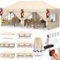 KESSER® Pavillon Faltpavillon 6x3m Festzelt mit 6 abnehmbaren Seitenwänden Gartenzelt Höhenverstellbar & Wasserdicht + Tasche Bodenanker Pop-Up Klicksystem UV-Schutz 50+ Partyzelt