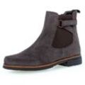 Stiefelette GABOR, Damen, Gr. 37, grau, Veloursleder, unifarben, klassisch, Schuhe, mit Zierriemchen