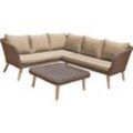 Sitzgarnitur Sitzgruppe Holz Garten Lounge Set Gartenmöbel Massiv Tisch Sofa