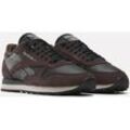 Sneaker REEBOK CLASSIC "CLASSIC LEATHER" Gr. 36,5, schwarz (schwarz, schwarz matter, grau 5), Leder, Synthetik, Schuhe