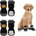 Hundesocken, 2 Paar verstellbare rutschfeste Hundesocken, Textilien, Hundezubehör für kleine mittelgroße Hunde, Katzen, Welpen (s)