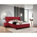 Polsterbett Doppelbett Set.2 hamilton 120x200cm Stoff Magic Velvet Rot