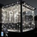 Solar-Vorhang-Lichter, 3 x 3 m, wasserdichte Vorhang-Lichter, 10 Stück Vorhang-Lichter, 8 Modi, 300 LED-Lichterkette mit Fernbedienung, für Hochzeit,