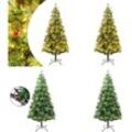 Weihnachtsbaum mit Beleuchtung und Kiefernzapfen Grün 225 cm - Künstlicher Weihnachtsbaum - Künstliche Weihnachtsbäume - Home & Living