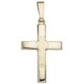 Kreuz-Anhänger JOBO "Anhänger Kreuz", gelb (gelbgold 585), Schmuckanhänger, Damen, Gelbgold 585, 585 Gold