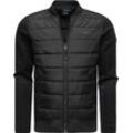 Steppjacke RAGWEAR "Hallmar" Gr. S (48), schwarz (black) Herren Jacken Coole Übergangsjacke mit weichen Ripp-Ärmeln