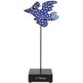 Dekofigur GOEBEL "James Rizzi - Snow Bird" Dekofiguren Gr. B/H/T: 8cm x 27,5cm x 12,5cm, blau Sammelfigur, Tierfigur