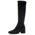 Stiefel GABOR "Milano" Gr. 38,5, XS-Schaft, schwarz, Damen, Textil, Veloursleder, Schuhe, Blockabsatz, Langschaftstiefel, Schafthöhe 42 cm