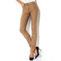 Stretch-Hose HEINE Gr. 20, Kurzgrößen, braun (camel), Damen, 48% Baumwolle, 45% Polyester, 7% Elasthan, Miedereinsatz:15% Elasthan, 85% Polyamid, unifarben, Hosen