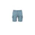 Shorts ALPHA INDUSTRIES "Alpha Industries Men - Shorts Crew Short", Herren, Gr. 28, Normalgrößen, bunt (graublau), Obermaterial: 98% Baumwolle, 2% Elastan, Futter: 100% Baumwolle, Hosen