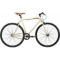 Singlespeed BIKESTAR Fahrräder Gr. 53cm, 28 Zoll (71,12cm), beige für Damen und Herren