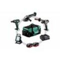 Akku Combo Set 4.3.2 18 v, bs 18 ltx bl i + ssw 18 ltx 400 bl + wb 18 lt bl 11-125 q + bsa 18 led 4000, Karton - Metabo