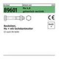 Baubolzen R 89601 CE 6-kantmutter M 20 x 520 Mu 4.8 galvanisch verzinkt