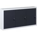 Wand-Werkzeugschrank Industriedesign Metall Grau und Schwarz Vidaxl