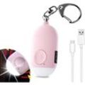 130 db Persönlicher Notfallalarm, wiederaufladbarer Sicherheitsalarm mit LED-Taschenlampe, Anti-Angriffsalarm, für Frauen, Kinder, ältere Abenteurer