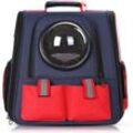 Memkey - Hunderucksack, Katzen-Astronauten-Transportrucksack, transparenter und atmungsaktiver Haustier-Reiserucksack, Wanderrucksack, Camping