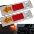 X 12 v LKW-Anhänger-Rücklicht, 19 LEDs, wasserdicht, Bremslicht, Rückwärts-Blinker, Rücklichter, Kennzeichenbeleuchtung