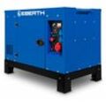 Eberth - 15000 Watt Notstromaggregat Diesel, Stromerzeuger mit 24,5 ps, 4-Takt Dieselmotor, 3-Phasen Stromgenerator mit 1x 400V, 2x 230V, 1x 12V,