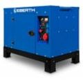 Eberth - 10000 Watt Notstromaggregat Diesel, Stromerzeuger mit 18,4 ps, 4-Takt Dieselmotor, 3-Phasen Stromgenerator mit 1x 400V, 2x 230V, 1x 12V,