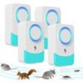 4er-Pack Ultraschall-Insektenschutzmittel für Nagetiere, 60/s wechselnde Frequenz, leistungsstarker Ultraschall für Mäuse und Ratten für