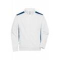 Sweat-Jacke Herren JN870 Gr. l white/royal - James&nicholson