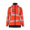 Hard Shell Jacke, Damen, leichtem Futter Jacke Gr. 2XL, Hi-vis rot/schwarzblau - Mascot