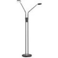 Fischer Leuchten - Stehleuchte Wohnzimmerlampe led Standlampe Dimmbar 2-Flammig h 150 cm Schwarz